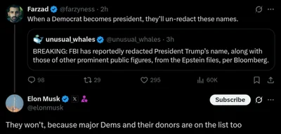 Elon Musk Reveals Prominent Democrats Linked to Epstein's Infamous Black Book