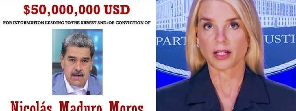 US Raises Reward to $50 Million for Tips Leading to Maduro's Arrest and Conviction