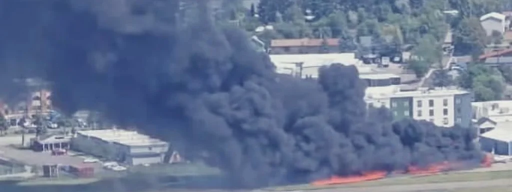 Small Plane Crashes, Sparks Fire at Kalispell City Airport; Emergency Crews Respond