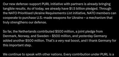 NATO Allies Pledge $1.5B in Defense Aid to Ukraine, Boosting Fight for Peace