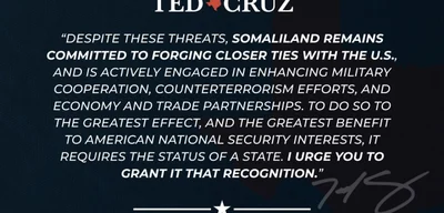 Sen. Cruz Urges Trump to Recognize Somaliland's Independence for U.S. Security