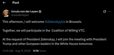 Zelensky Seeks European Unity as Von der Leyen Hosts Urgent Talks with Trump