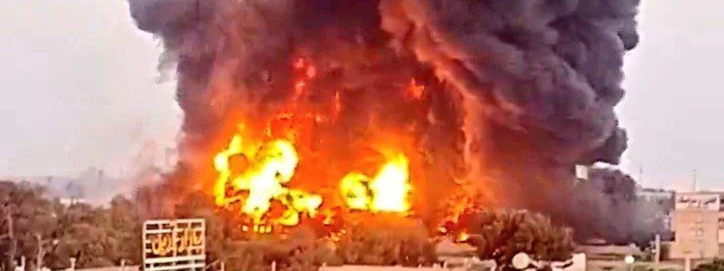 Massive Blaze at Tehran Oil Warehouse Sends Thick Smoke Over Capital, Firefighters Respond