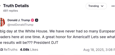 Historic Meeting: Trump Welcomes Unprecedented Gathering of European Leaders at White House