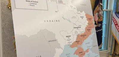 Breaking: Trump and Zelensky Meet in Oval Office Amid Ukraine Map Display