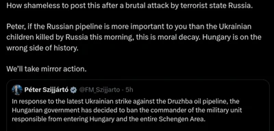 Hungary Bans Ukrainian Commander Over Pipeline Strikes, Sparks Tensions