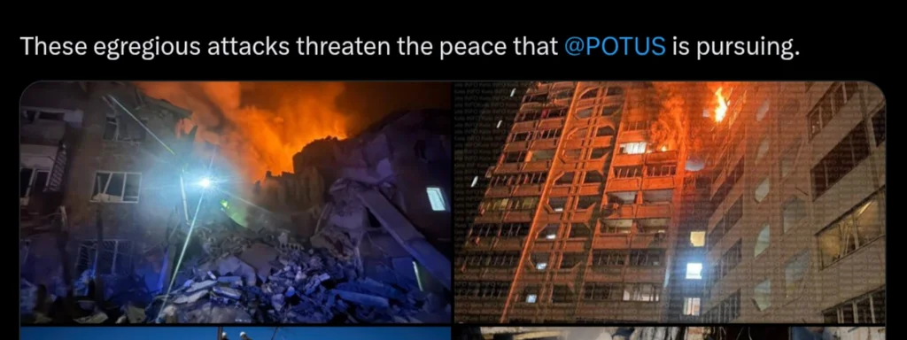 Russia Launches Massive Drone Assault on Kyiv, Targeting Civilians
