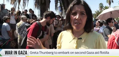 Greta Thunberg Joins Historic Gaza Aid Flotilla Departing Barcelona