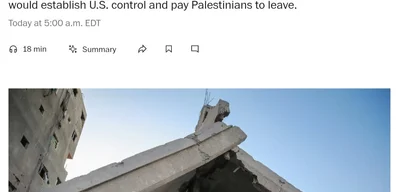 U.S. Proposes ‘Riviera of the Middle East,’ Calls for Gaza Relocation