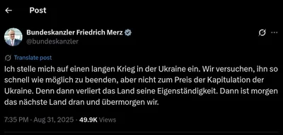 Chancellor Merz Prepares Germany for Prolonged Ukraine Conflict