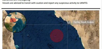 Warning Issued After Unknown Projectile Strikes Vessel Near Yanbu