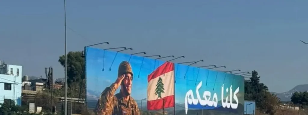 Beirut Unveils Massive Billboard Supporting Army Amid Militia Disarmament