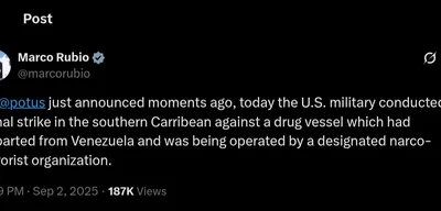 U.S. Military Strikes Venezuelan Drug Vessel in Caribbean Operation