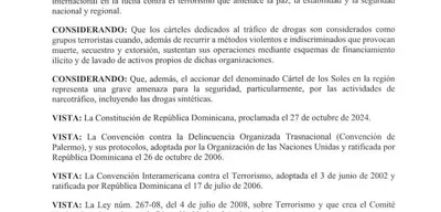 Dominican Republic Designates Cártel de los Soles as Terrorist Group