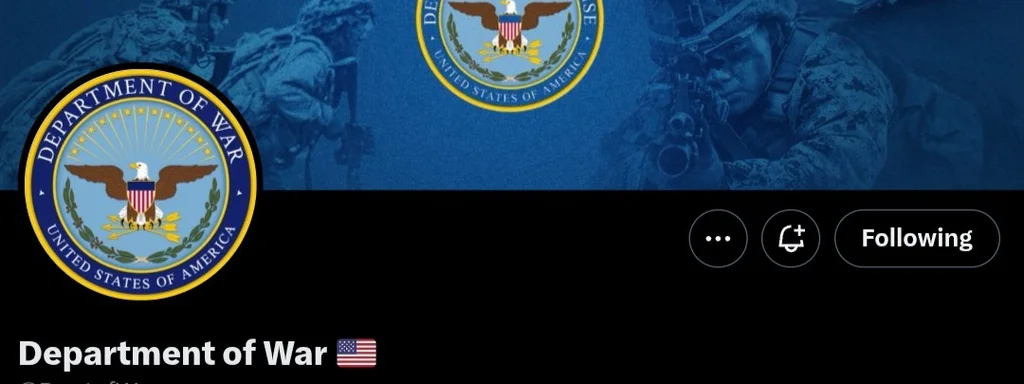 Featured image for: Department of War Unveils New Identity on Social Media Today Department of War Unveils New Identity on Social Media Today