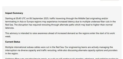 Microsoft Azure Faces Latency Issues After Red Sea Fiber Cuts
