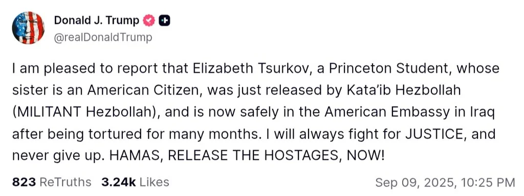 Featured image for: Trump Announces Release of Princeton Student Held by Hezbollah Trump Announces Release of Princeton Student Held by Hezbollah