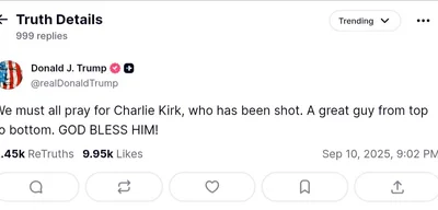 Charlie Kirk Shot: President Trump Calls for Prayer and Support