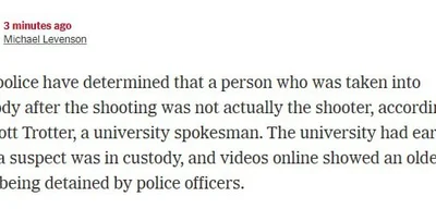 Police Clear Suspect in University Shooting, Search Continues