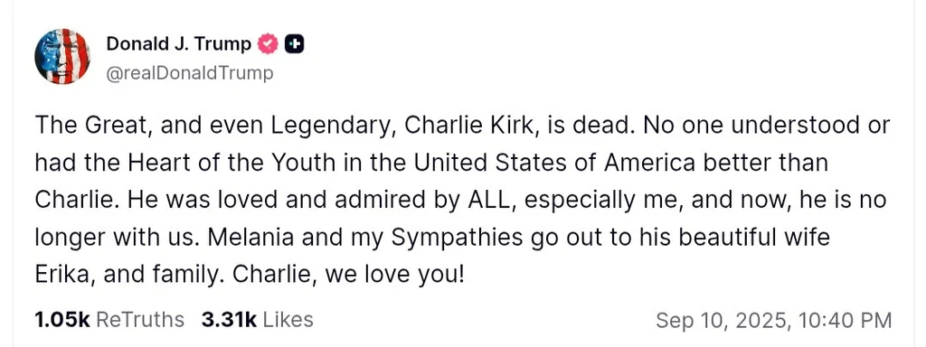 Featured image for: President Trump Pays Tribute to Late Youth Advocate Charlie Kirk President Trump Pays Tribute to Late Youth Advocate Charlie Kirk
