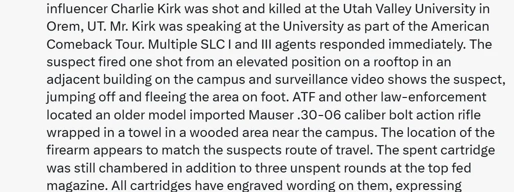 Featured image for: Crowder Reveals ATF Memo on Rifle Tied to Kirk's Fatal Shooting Crowder Reveals ATF Memo on Rifle Tied to Kirk's Fatal Shooting