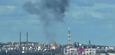 Ukrainian Drone Strike Ignites Major Explosion at Russian Oil Refinery