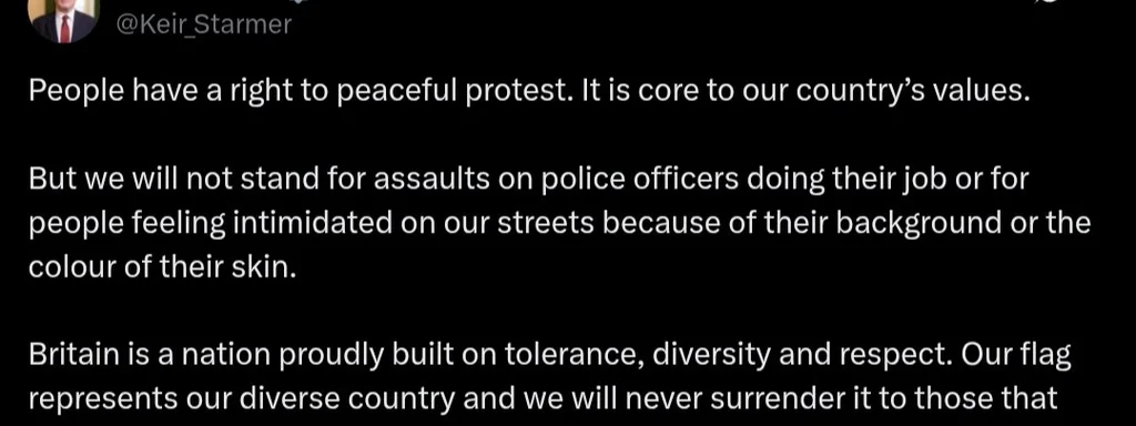 Featured image for: Keir Starmer condemns violence during anti-immigration protests Keir Starmer condemns violence during anti-immigration protests