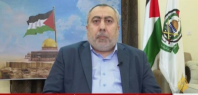 Hamas official Taher al-Nono appears publicly after Israeli airstrikes