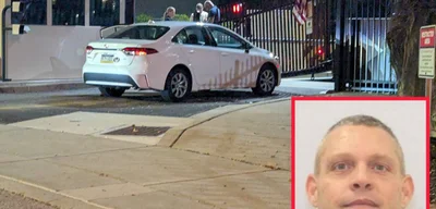 White sedan crashes into FBI Field Office gate in Pittsburgh, PA