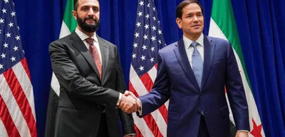 Syrian Interim-President Ahmed al-Sharaa meets US Secretary of State Marco Rubio