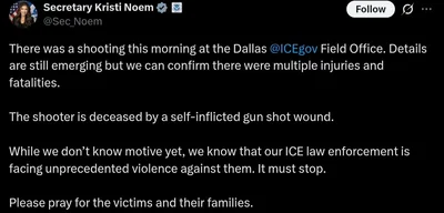 Shooting at Dallas ICE Field Office leaves multiple injuries and fatalities