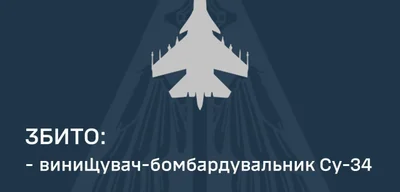 Ukrainian Air Force shoots down Russian Su-34 fighter bomber in Zaporizhzhia