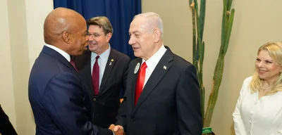 Israeli Prime Minister Benjamin Netanyahu meets with NYC Mayor Eric Adams