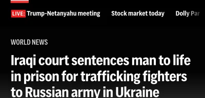 Iraqi court sentences man to life in prison for trafficking fighters to Russia