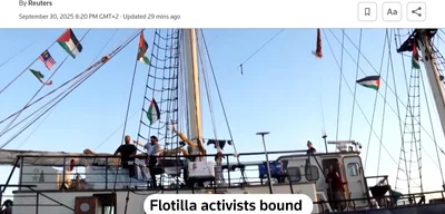 Italy's navy to stop escorting Global Sumud aid flotilla to Gaza