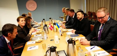 Ukrainian President Volodymyr Zelensky arrives in Copenhagen for EU summit