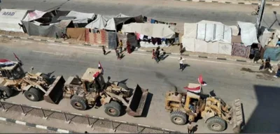 Egyptian bulldozers enter Gaza to prepare new displacement camp