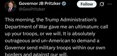 Pritzker condemns Trump Admin's National Guard activation ultimatum