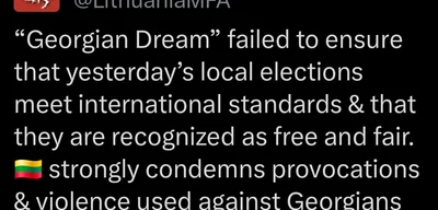 Lithuanian Foreign Ministry condemns Georgia's local elections as unfair