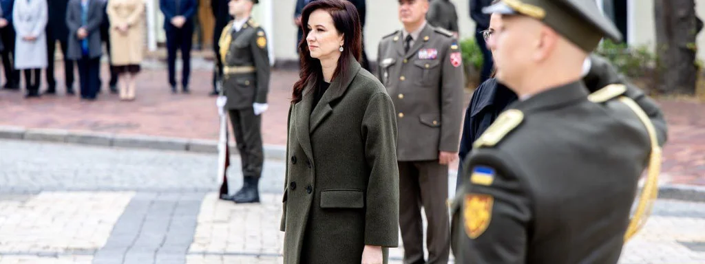 Lithuanian Prime Minister Inga Ruginienė arrives in Kyiv, Ukraine