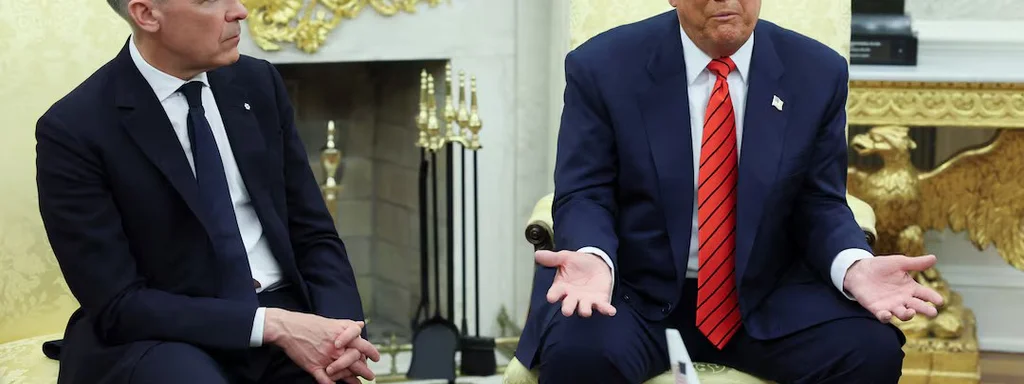 Canadian Prime Minister Mark Carney meets US President Donald Trump
