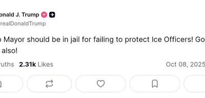 Trump says Chicago Mayor and Governor Pritzker should be in jail