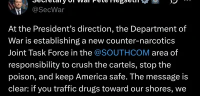 US establishes new counter-narcotics Joint Task Force in SOUTHCOM