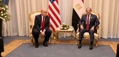 US President Donald Trump meets with Egyptian President Abdel Fattah el-Sisi