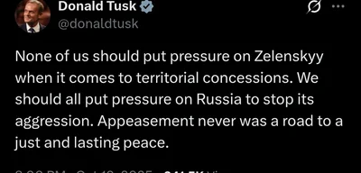 Polish Prime Minister Tusk urges pressure on Russia, not Zelenskyy