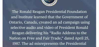 Trump Ends Trade Negotiations with Canada Over Fraudulent Reagan Ad
