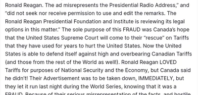 Trump announces 10% increase in tariffs on Canada