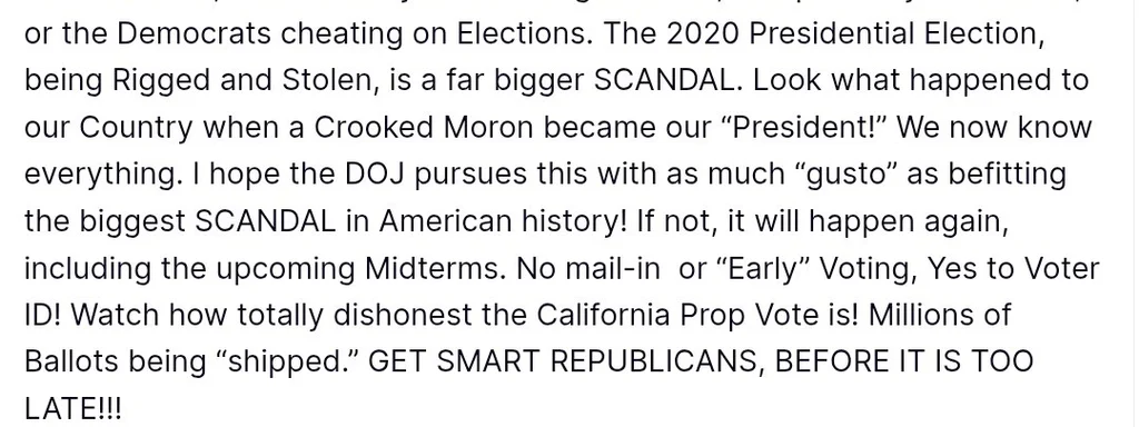 Featured image for: Trump demands DOJ probe into 'stolen' 2020 election amid NBA cheating scandal Trump demands DOJ probe into 'stolen' 2020 election amid NBA cheating scandal