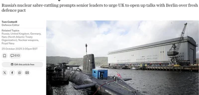 UK Defence Chiefs Call for Nuclear Sharing Discussions with Germany