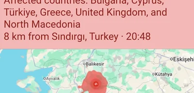 6.0 magnitude earthquake hits Sındırgı, western Türkiye